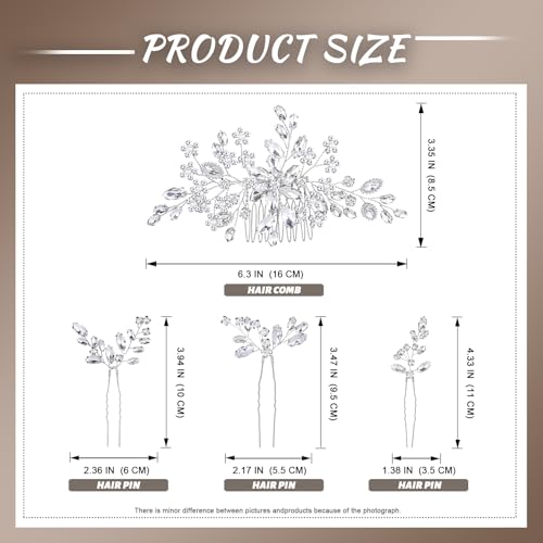 wedding hair accessories bridal headpiece with hair piece for brides silver