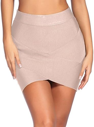 Madam Uniq Women's Sexy Stretch Bandage Bodycon Party Tube Mini Skirt