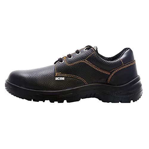 ACME Atom Black Leather Men's Safety Shoes , 40