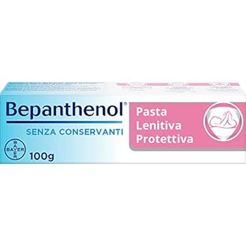 Bepanthenol Pasta Lenitiva Neonato Protettiva, Pasta Cambio Pannolino con Pantenolo che Idrata e Rigenera la pelle, Crema per Bambini Irritazione Pannolino Senza Conservanti, Profumi e Coloranti 100 g