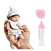 WDNMDY Mini Bambola in Silicone da 15 Cm / 6 Pollici, Adorabili Bambole Reborn con Vestiti per Capelli con Radici Ricce, Dimensioni del Palmo di Un Adulto, Corpo in Silicone Morbido