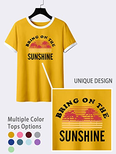 Nlife Bring On The Sunshine Graphic Long Sleeves Tees Blouses For Women Tops Sweaters For Women #TOP3