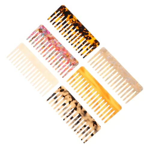 Peigne acétate démêlant cheveux bouclés frisés lot de 4 antistatiques