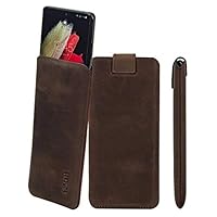 Suncase Book-Style Echt Leder Tasche für Motorola Moto