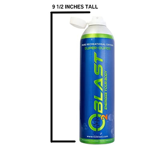 O2 Blast Oxygen Booster, 10 Liter 6 Pack 99.7% Pure Oxygen Canisters With Sanitary Flip Top Cap, Portable Supplemental Oxygen For Breathing & High Altitude, Reduce Recovery Time & Boost Oxygen Levels. #TOP7
