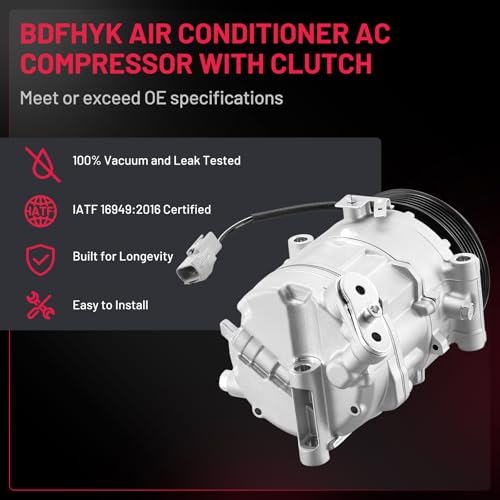 BDFHYK Air Conditioning A/C Compressor with Clutch Compatible with Ram ProMaster 1500 2500 3500 3.6L 2014-2022, Replacement 68149886AB, 198396