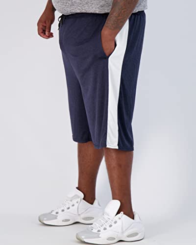 Image of Real Essentials Men's Big & Tall 3-Pack Dry Fit & Mesh Active Athletic Perfomance Shorts (3X-5X)