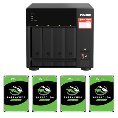 NAS yݒ-ς-g dbT|[gz HDDZbg 4xC yf[^1Ntz TS-473A & BarraCuda 16TB (4TB×4) e ANZXłKȍf [gANZX RAID[h