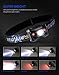 CREE LED Headlamp Flashlight for Running, Dog Walking, Camping, Hiking, Fishing, Cycling, Night Reading and DIY Work (waterproof red light) Purple (white & red lights)