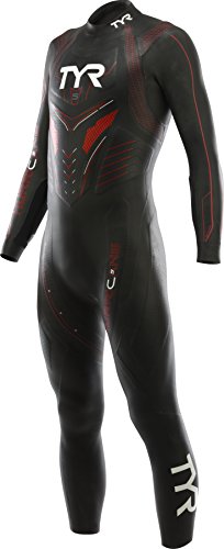 Tyr Sport Men's Hurricane Wetsuit Category 5, Black/Red, X-Small #TOP21