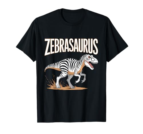 Zebra Dinosaur T-Rex Dino Divertido Amante de la Cebra Camiseta