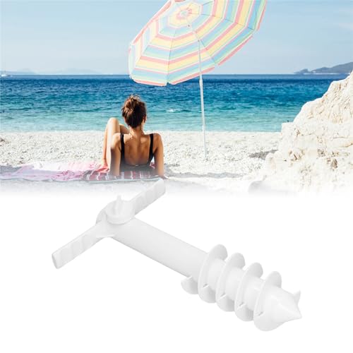 TUEQE Beach Umbrella Sand Anchor Multifunction Safe Umbrella Holder Stand with 5 Spiral Screw for Beach Lawn Water Park, Ideal for Outdoor Use for Sun Shade, Wind Resistance, Easy Setup