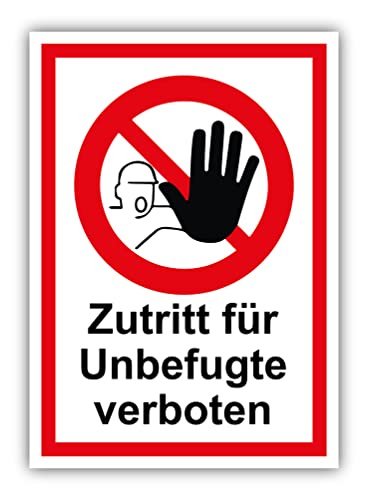 Privatgrundstück-Beschilderung 'Betreten Verboten' Aus Alu-Dibond – Robustes Aluschild 30x21 Cm Für Drinnen & Draußen