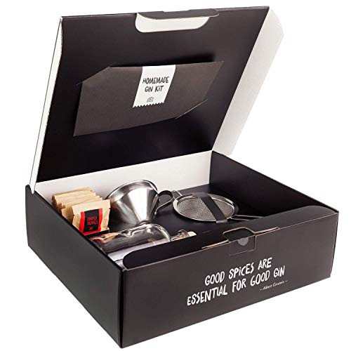 Just Spices Homemade "Gin Making Set" | Create Your Own Gin with 10 Different Botanicals and Spices | 3 Recipes Included | Fun DIY Alcohol Infusion Kit | Gifts for Women and Men
