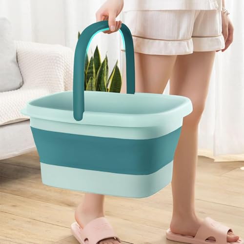 Spa plegable para pies 15L con asa plástico verde miniatura 4