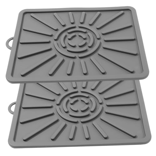 Milisten 2Pcs Silicone Cooking Mat Reusable Griddle Oil Drain Pad for Easy Cleanup for Air Fryers and Grilling Prevents Sticking and Grease