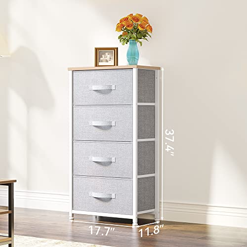 YITAHOME Dresser with 4 Drawers - Fabric Storage Tower, Organizer Unit for Bedroom, Living Room, Hallway, Closets - Sturdy Steel Frame - Thumbnail 3