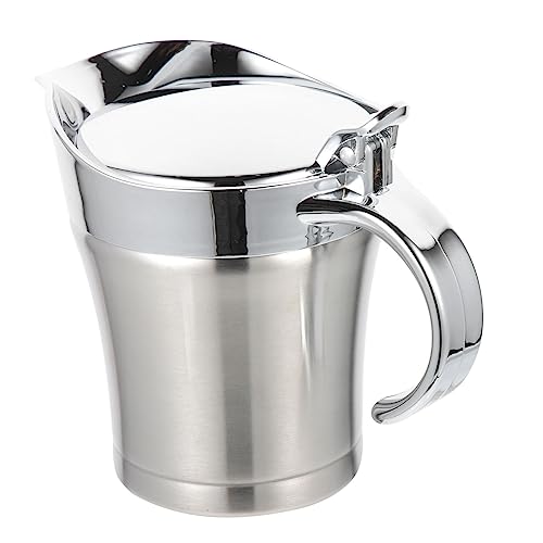 DECOMELODY Dispensador de Salsa de Acero Inoxidable para Ketchup y Aderezos Mango Ergonómico Antideslizante Resistente Altas Temperaturas para Restaurantes y Cocinas Profesionales