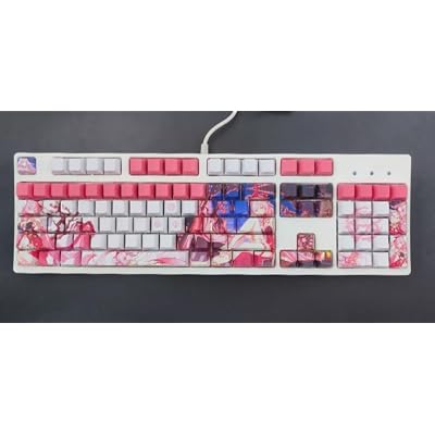 Honkai Elysia Keycaps, 108 + 27 Backlit keycap Set, 5-Side Dye-Sublimation PBT Keycaps, Cherry Profile Custom Keycaps for DIY Cherry MX Mechanical Gaming Keyboards