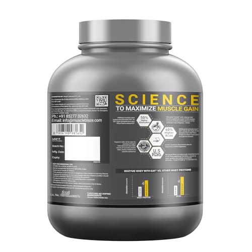 Image of MuscleBlaze Biozyme Iso-Zero, Low Carb Whey Protein Isolate Powder, Blue Tokai Cafe Latte (2kg / 4.4lbs) | 27g Isolate Whey Per Scoop | USA Patent-Published Enhanced Absorption Formula (EAF)