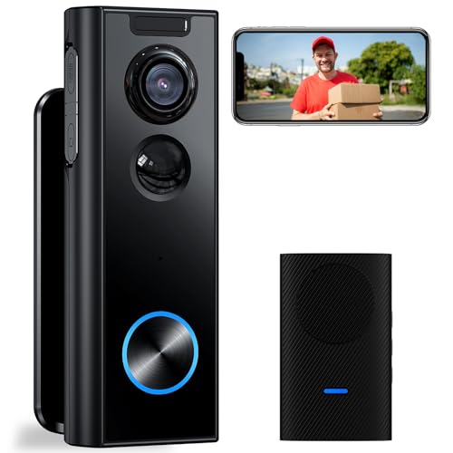 インターホン ワイヤレス 工事不要【400万画素・2.7K・SDカード不要】XTU...