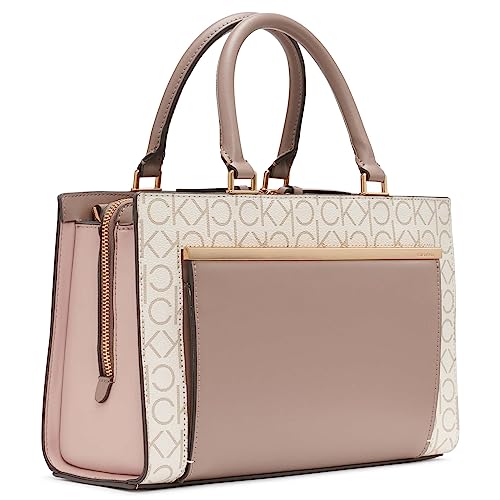 Image of Calvin Klein Womens Astrid Triple Compartment Organizational Satchel