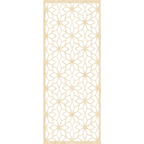 Image of 13 3 /8 inchW x 34 3 /8 inchH x 3 /8 inchT Lake Decorative Fretwork Wood Wall Panels, Birch