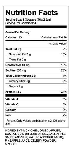 Dietz & Watson No Antibiotics Ever Apple Chicken Sausage thumb #5