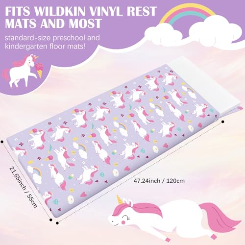 Image of Fanfanwin Kids Nap Mat Cover for Boys and Girls 47 x 21.25 Inch Vinyl Sleeping Mat Cover for Toddler Care Preschool Children Kindergarten