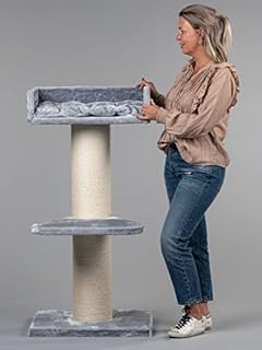 Cat tree for large cats Maine Coon Lounge Light Grey