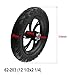 12 Inch Electric Scooter Tire 12 1/2x2 1/4 Front Wheel Replacement Brake Type Design Rubber Aluminum Alloy Construction 62-203 Black