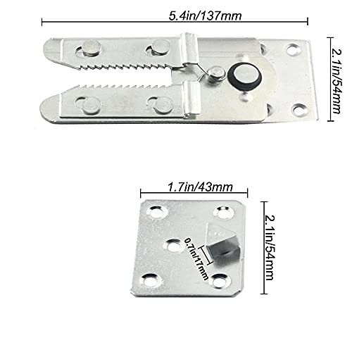 AWEN Muebles Conector Soporte, 2 Piezas U-Type Metal Sofá Enclavamiento Muebles Conector Incluidos Tornillos