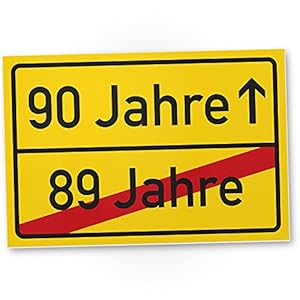 DankeDir! 90 Jahre (89 Jahre vorbei) – Kunststoff Schild Geschenk 90. Geburtstag Geschenkidee Geburtstagsgeschenk…