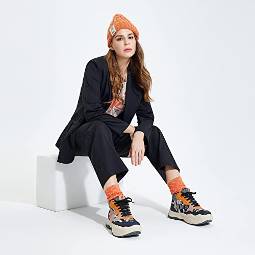 UIN Women's Chunky Platform Fashion Sneakers Walking Casual Comfortable Art Painted Travel Hiking Shoes Catalonia4