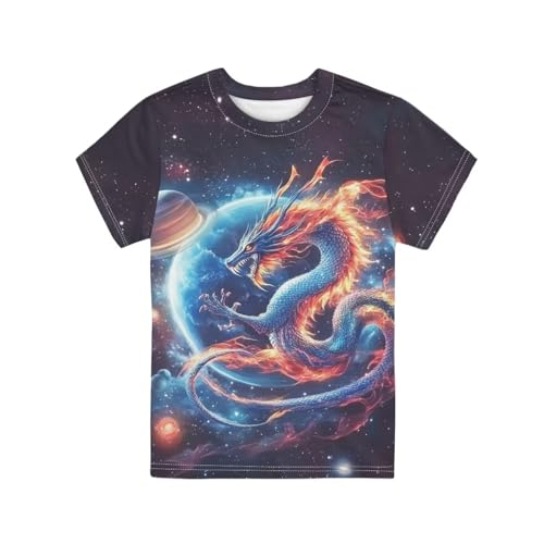 Image of Kids Graphic T-Shirt Boys Girls Novelty Tees Top Short Sleeve Shirts Summer Blouses 3-16