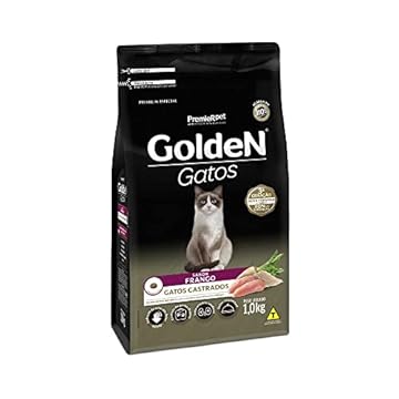 Ração Golden para Gatos Adultos Castrados Sabor Frango 3kg Premier Pet Raça Adulto,