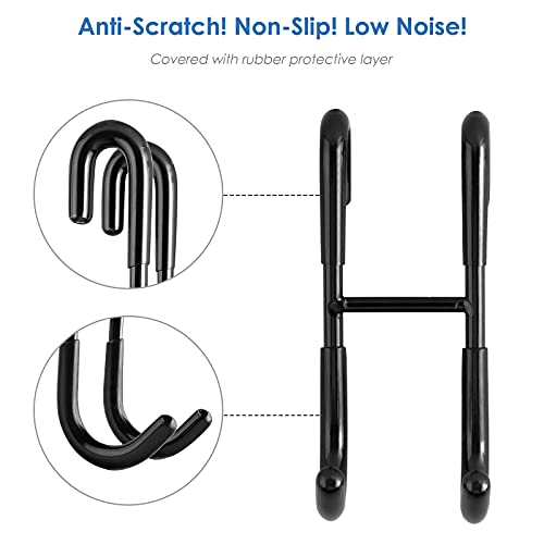 Image of Simtive 14-Inch Shower Squeegee Set, Includes Shower Door Hook and Adhesive Hook, Squeegee for Shower Doors, Mirror and Window, Black
