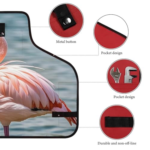 Delantal de trabajo ajustable unisex con bolsillos miniatura 3