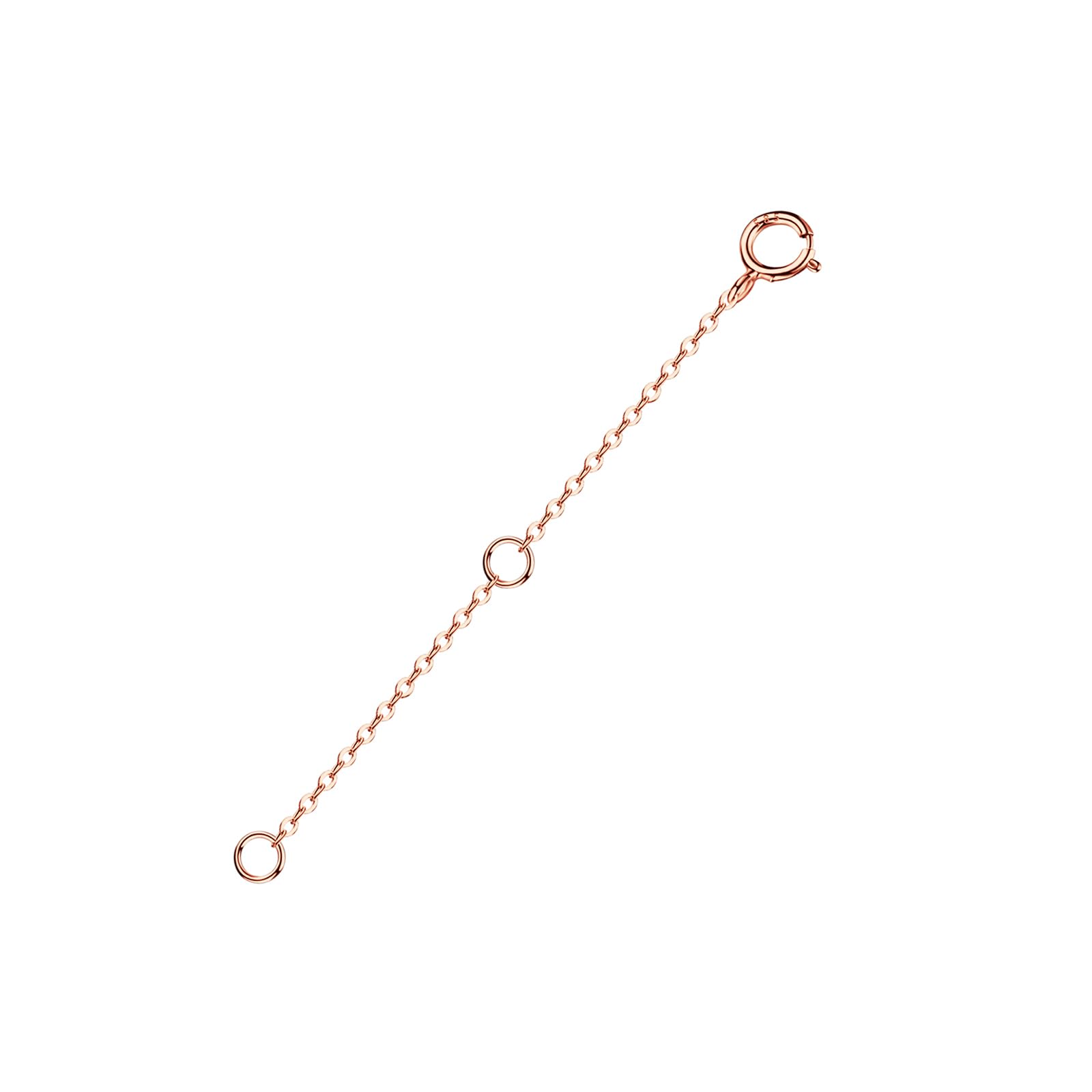 14K Solid Gold Necklace Extender for Women 2"(14K Rose Gold-2 Inch)
