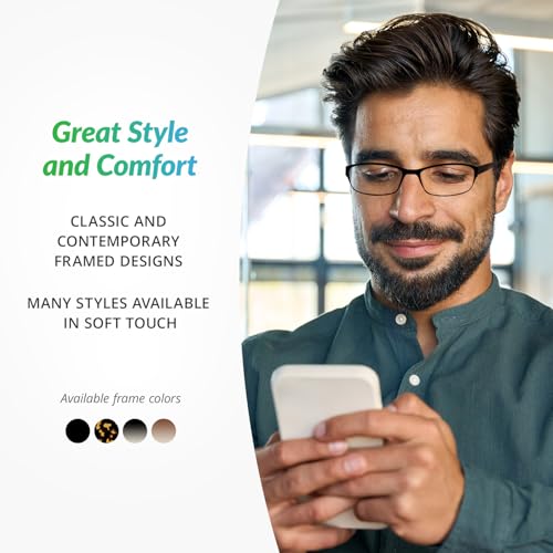 Image of SAV Men's Flex 2 5028 Reading Glasses - Flexible, Durable, Lightweight, Contemporary Readers For Men