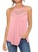 MIHOLL Womens Summer Casual Sleeveless Tops Lace Flowy Loose Shirts Tank Tops