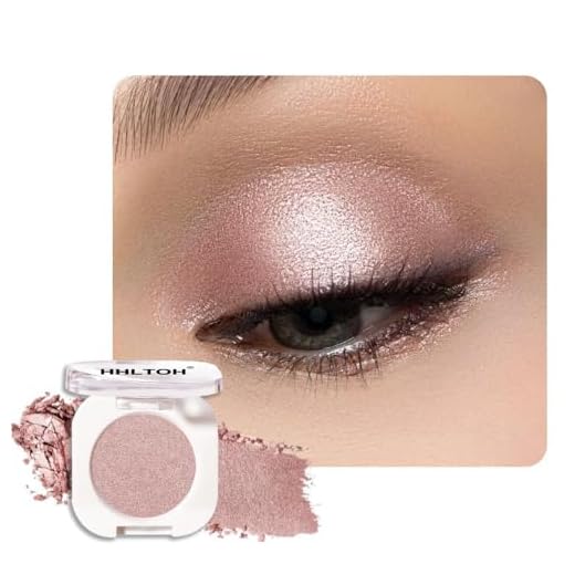 HHLTOH Champagne Shimmer Cream Eyeshadow, Light Gold Sheer Metallic Glow Glitter Eye Shadow for Mature Skin, Lightweight Blendable, Subtle Shimmer, Crease-Proof, Vegan & Cruelty-Free Sombras para Ojos