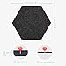 Navaris Hexagon Felt Board Tiles - Set of 6 Notice Memo Bulletin Boards with Push Pins Pack 5.9 x 7 inches (15 x 17.7 cm) - Dark Grey