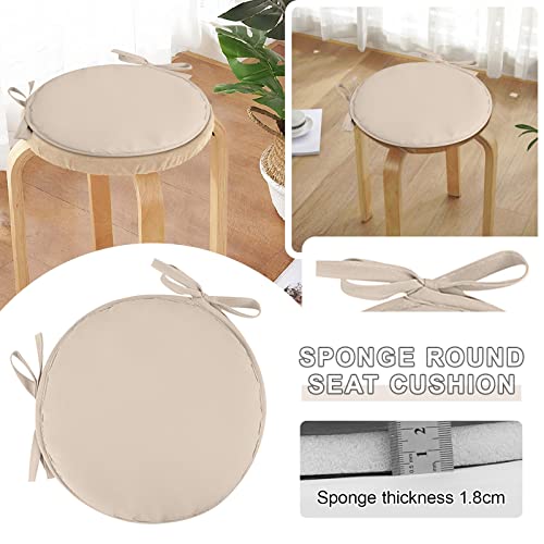 Tunkence Chair Mat Chair Cushions With Ties Round Garden Chair Pads Seat Cushion For Outdoor Bistros Stool Patio Dining Room For Patio Porch Swing Garden Kitchen #TOP3