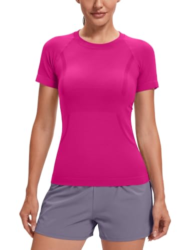 Image of MathCat Seamless Short Sleeve Workout Tops for Women