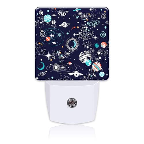 Image of Night Light for Kids Girls Boys, Space Galaxy Constellation LED Night Light Plug into Wall with Dusk to Dawn Sensor for Room Decor, Hallway, Kitchen, Bathroom, Nursery, Stairs