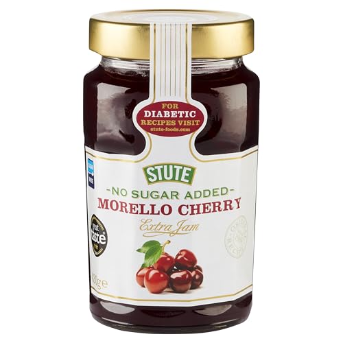 Stute No Sugar Added Morello Cherry Jam 430g - 2 Pack