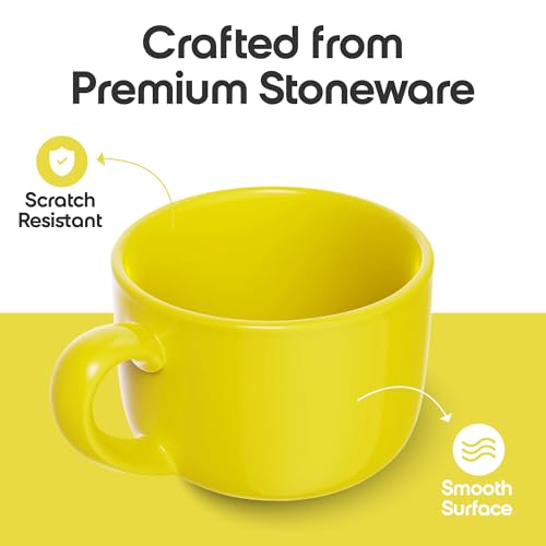Mug Jumbo Omniware Teaz Cafe 24 oz Amarillo Set x4 miniatura 3