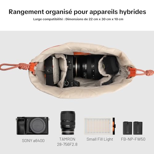 Sac à cordon PGYTECH OneGo housse de transport pour boîtier Nikon Canon