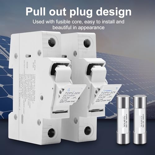 Portafusibles CC 10x38mm con indicador LED para carril DIN en instalaciones de energia solar fotovoltaica 3